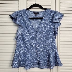Donating at the end of December! Make an offer! Blue Floral Blouse